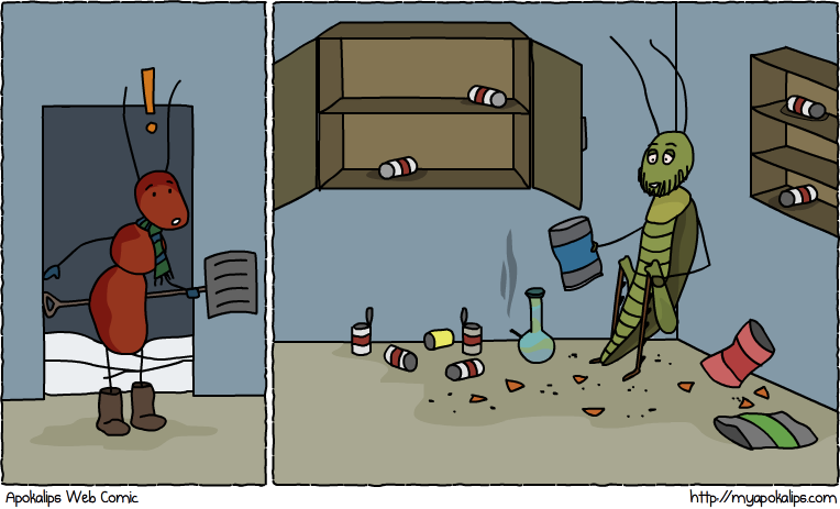 The Grasshopper actually worked through the entire summer too. His just grew different crops.