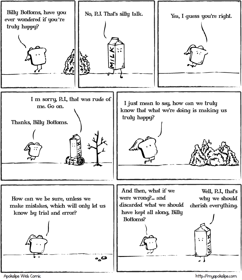 The start of my attempt at a recurring strip, The Grim Adventures of PJ & Billy Bottoms. 